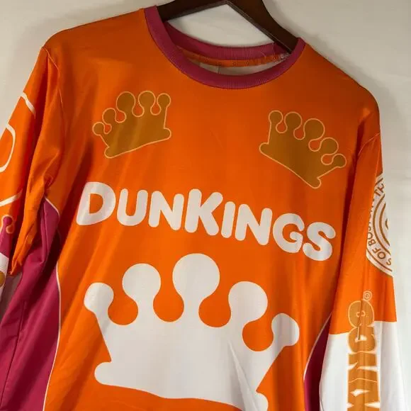 Dunkin’ Donuts Men’s S/M Dunkings Performance Shirt Orange Stretch Lightweight - Picture 1 of 9